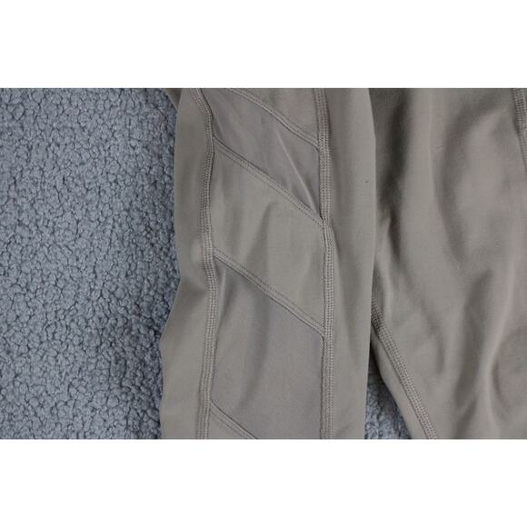 Alo Yoga Legging Xs Tan Block Mesh Stripe Side Detail High Waist - Picture 7 of 10